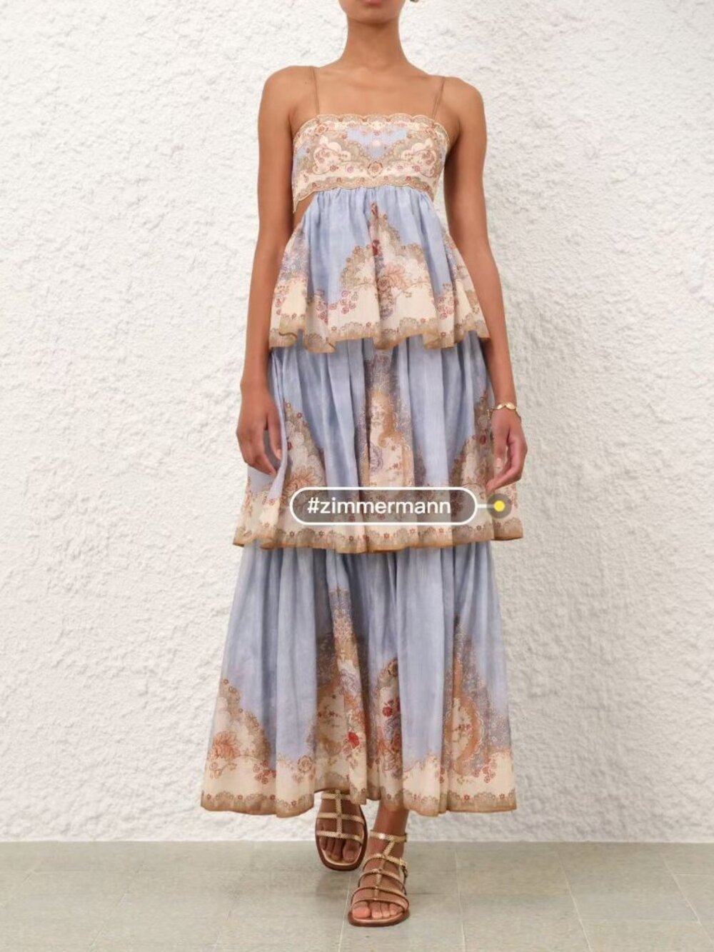 Zimmermann Blue Floral Maxi Dress